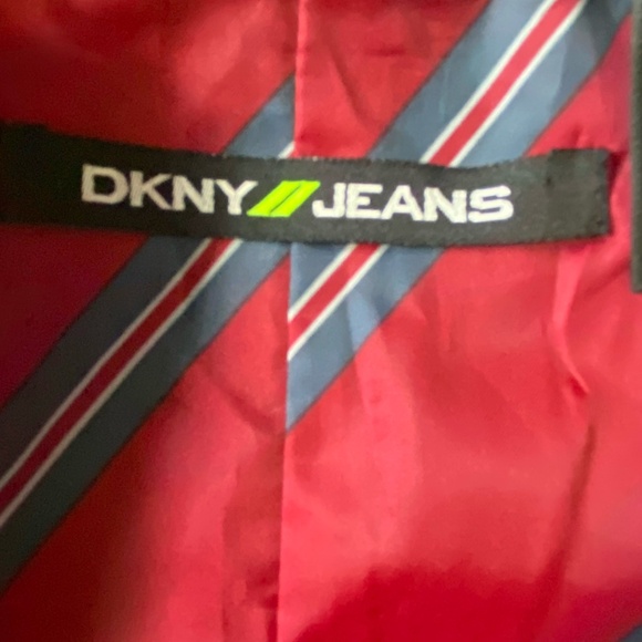 DKNY Dark Denim Tapered Waist Casual Work Western Y2K Jean Jacket- Sz M/L - Picture 8 of 16